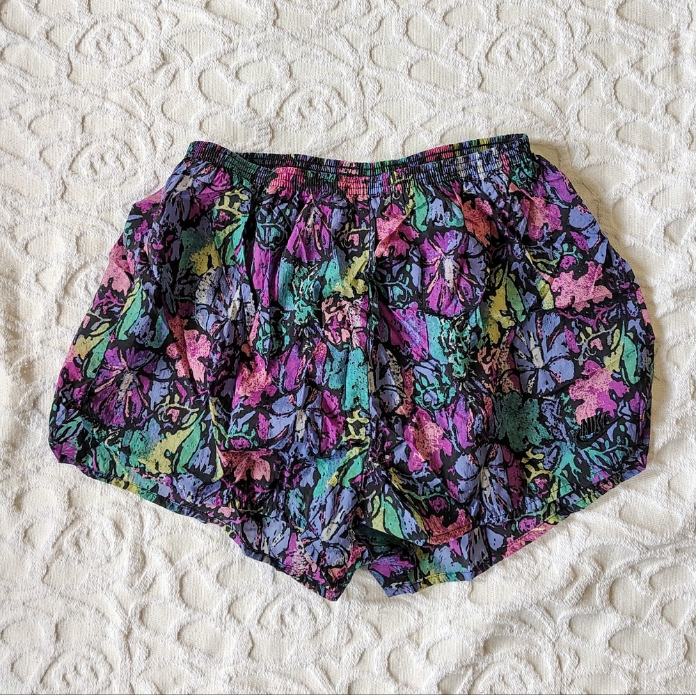 Nike Vintage White Label Print Athletic Shorts 14 Large L